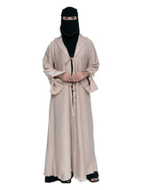 Tie-Front Abaya in Sand