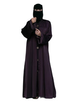 Bell-Sleeve Abaya in Aubergine