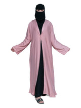 Hooded Button Abaya in Rose