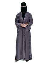 Tie-Front Abaya in Mauve
