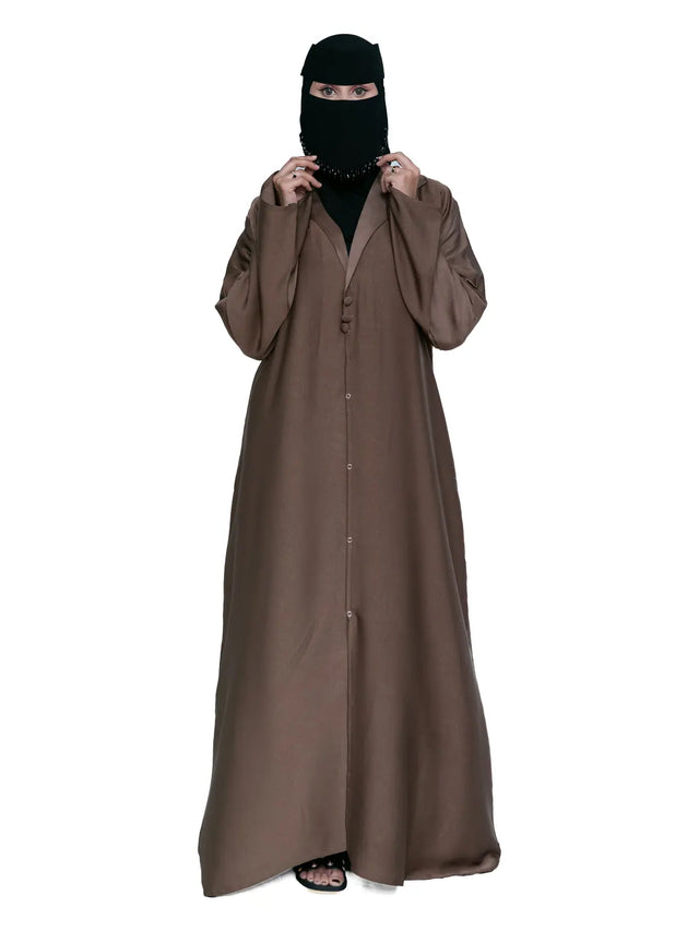 Hooded Button Abaya