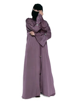Bell-Sleeve Abaya in Plum