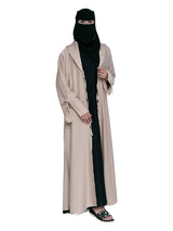 Tie-Front Abaya in Sand