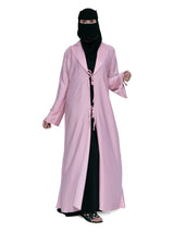 Tie-Front Abaya in Pink
