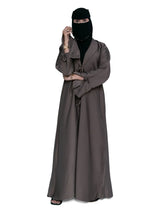 Tie-Front Abaya in Taupe