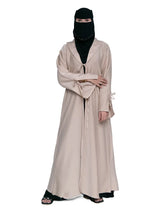 Tie-Front Abaya in Sand