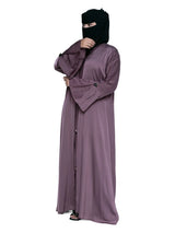 Bell-Sleeve Abaya in Plum