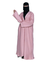 Hooded Button Abaya in Rose