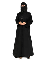 Black Gold-Bar Abaya in Black