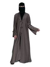 Tie-Front Abaya in Taupe