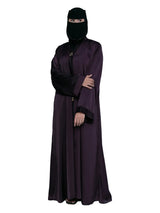 Bell-Sleeve Abaya in Aubergine
