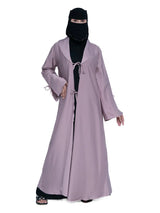 Tie-Front Abaya in Lilac