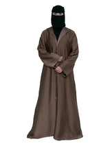 Hooded Button Abaya in Mocha