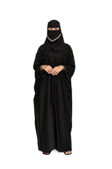 Premium Black Hand work Abaya with Pearl Niqab