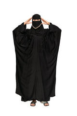 Premium Black Hand work Abaya with Pearl Niqab