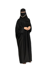 Premium Black Hand work Abaya with Pearl Niqab